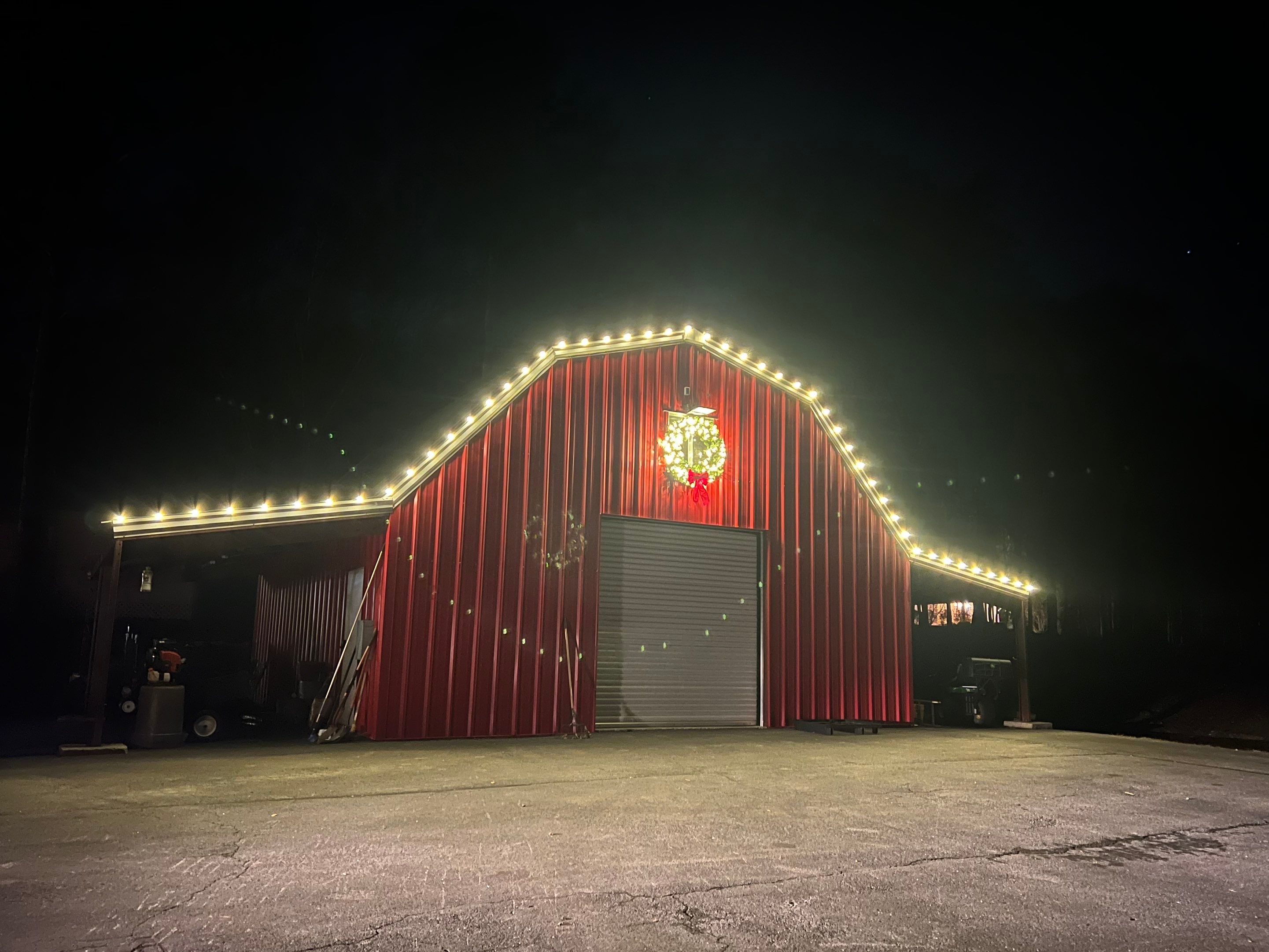 Completed Christmas light installation on a North Georgia home (display 9)